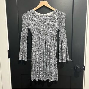 Speechless leopard print dress with flare sleeves